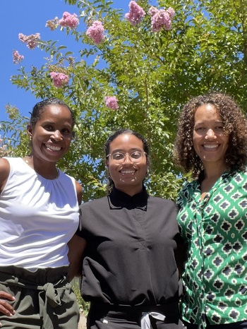 Drs. Faustin and Waite pose with Nth Dimensions Scholar Aasha Henderson